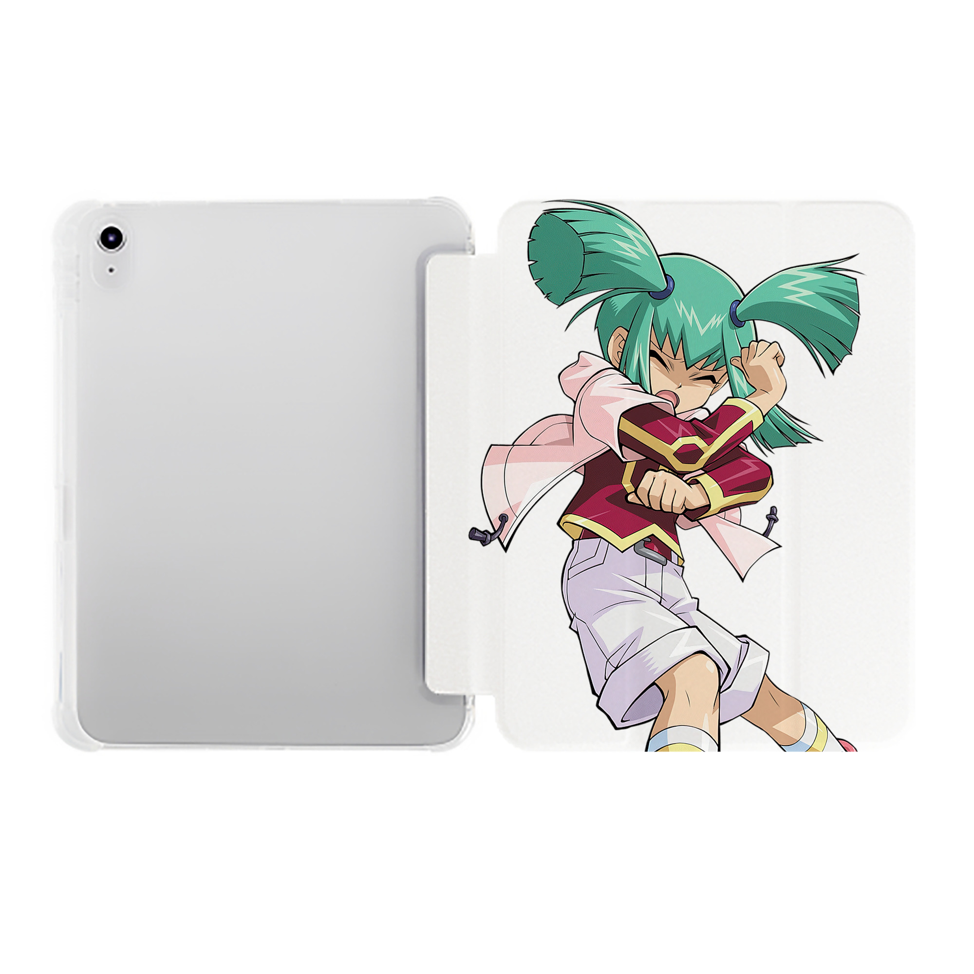 （画像用） 遊☆戯☆王 Yu-Gi-Oh! IPad ケース ペン収納付き 三つ折りスタンド PUレザー×シリコン 対応機種9.5/10.5/10.9インチ